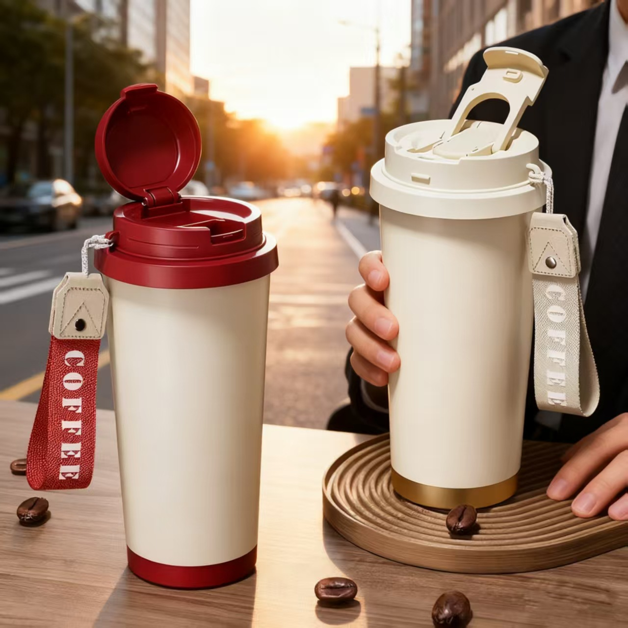 Coffee Equipment Names - Custom Logo Name Thermos 500ML Vacuum