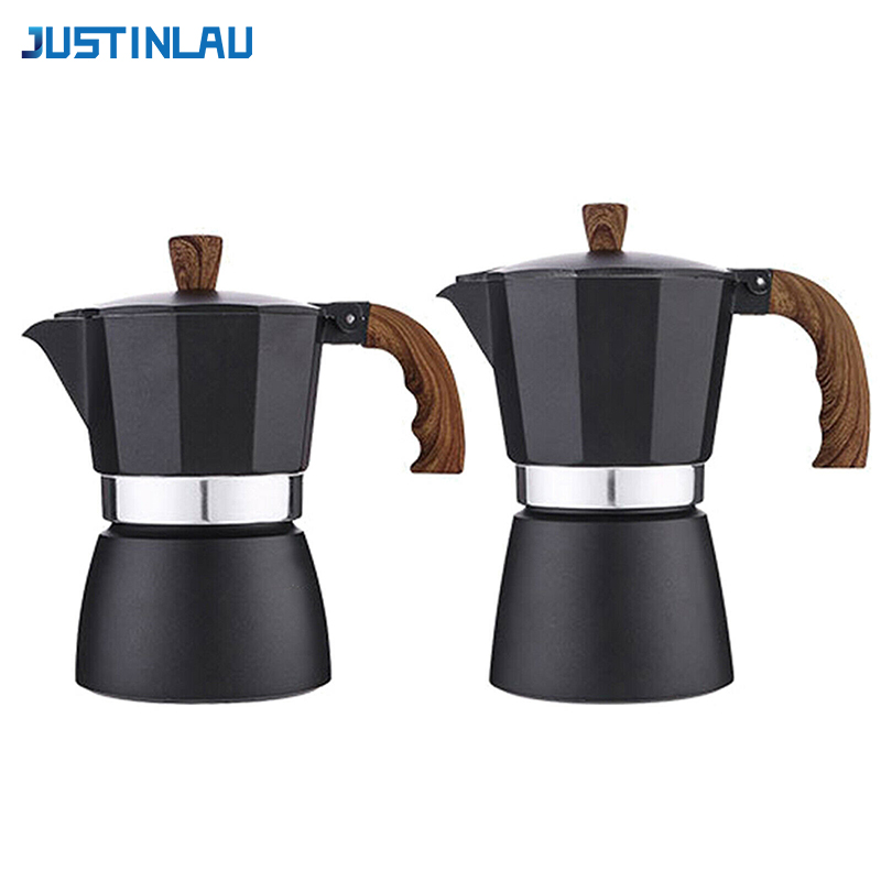 Coffee Equipment Accessories - JUSTINLAU Coffee Moka Pot 150ml/300ml Vintage
