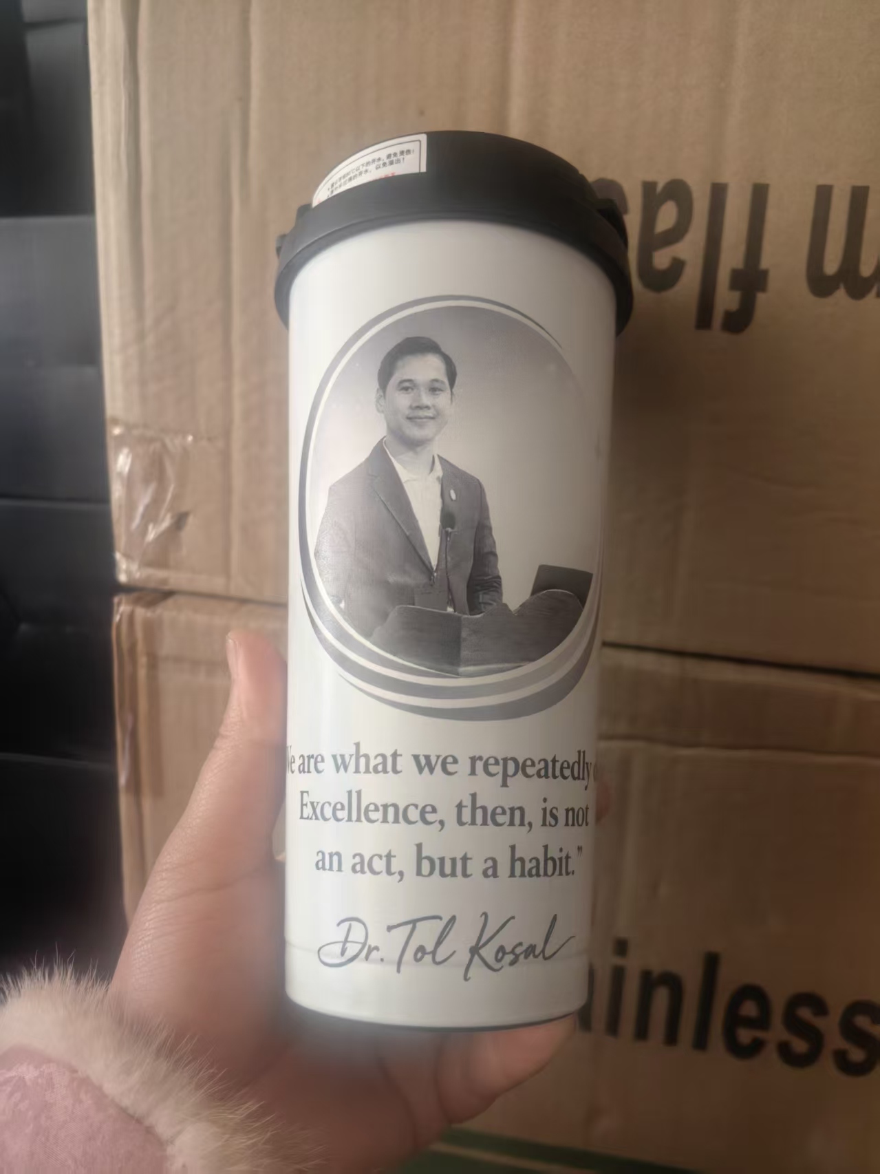 Custom Logo Name Thermos 500ML - Coffee Equipment Names reseña y precio