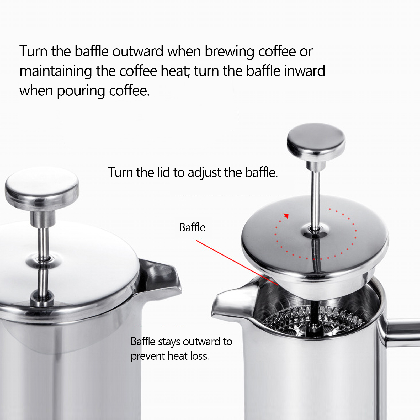 350ml/800ml/1000ml French Pres - Coffee Extraction Equipment reseña y precio