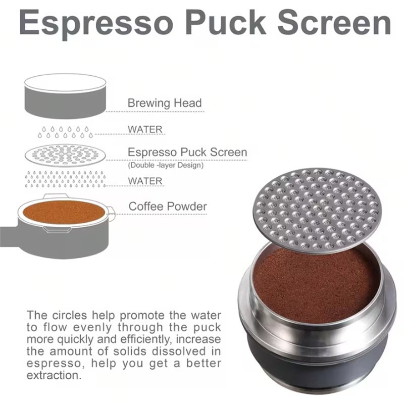 51/53/58mm Espresso Puck Scree - Coffee Equipment Kit reseña y precio
