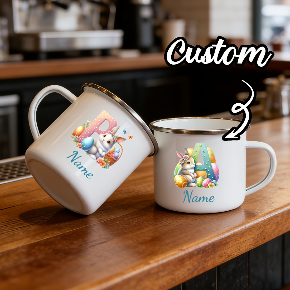 Personalized Mug Floral Initia - Coffee Equipment Names reseña y precio