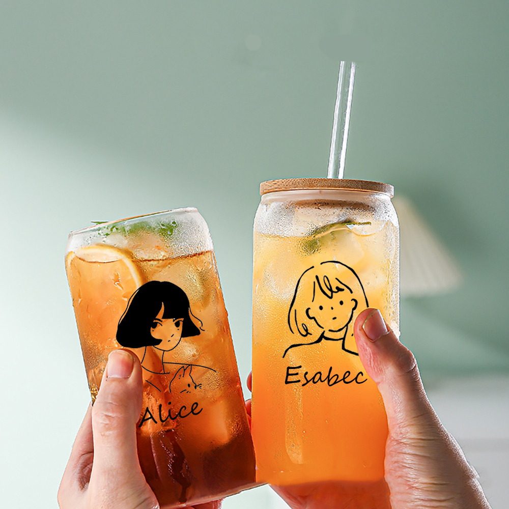 Customized cartoon glass cups, - Coffee Equipment Names reseña y precio