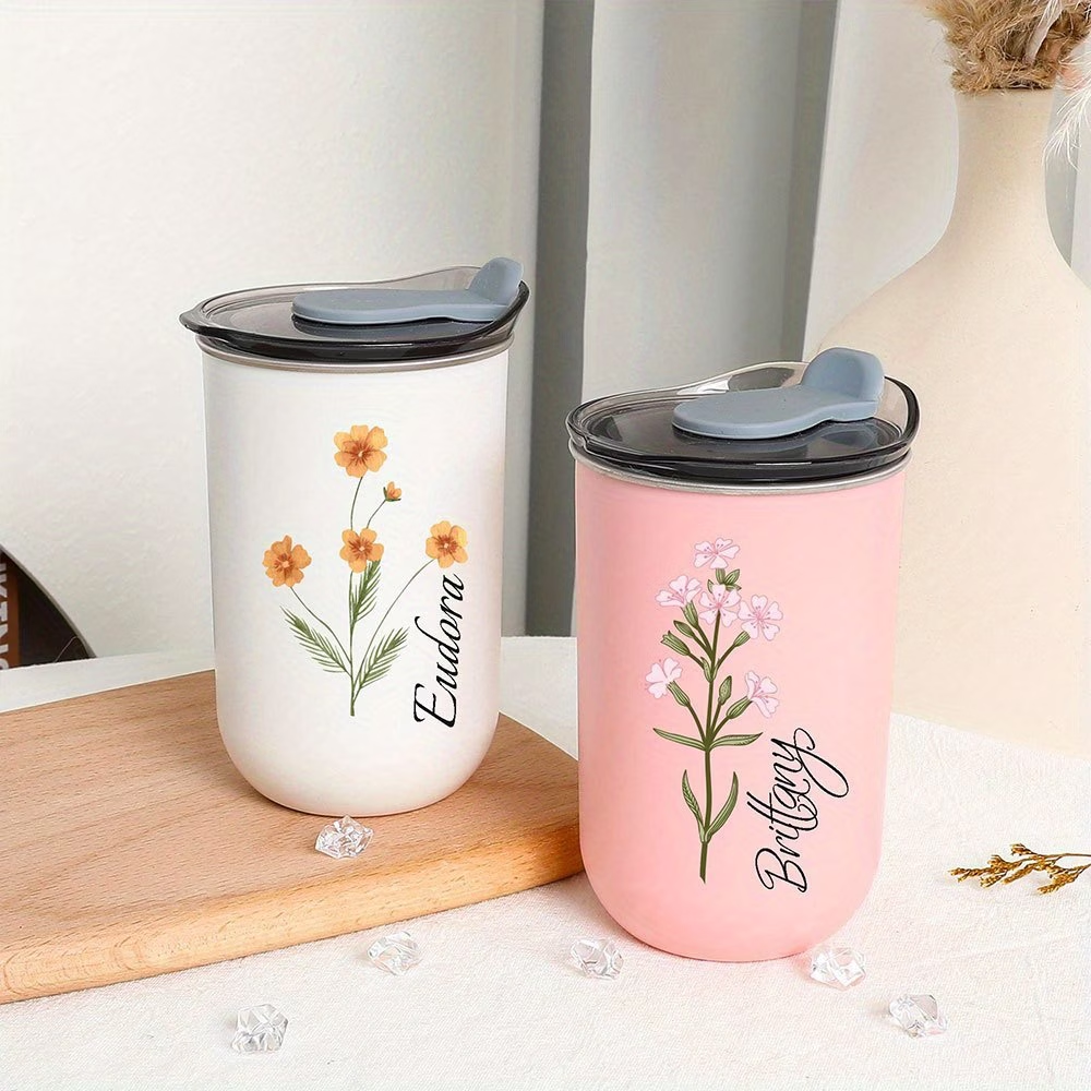Customized birthday floral mug - Coffee Equipment Names reseña y precio