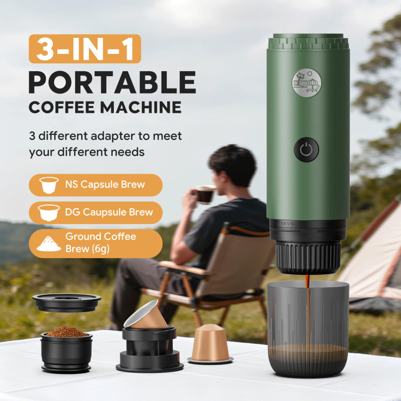 Portable Espresso Machine 3-in - Coffee Equipment Accessories reseña y precio