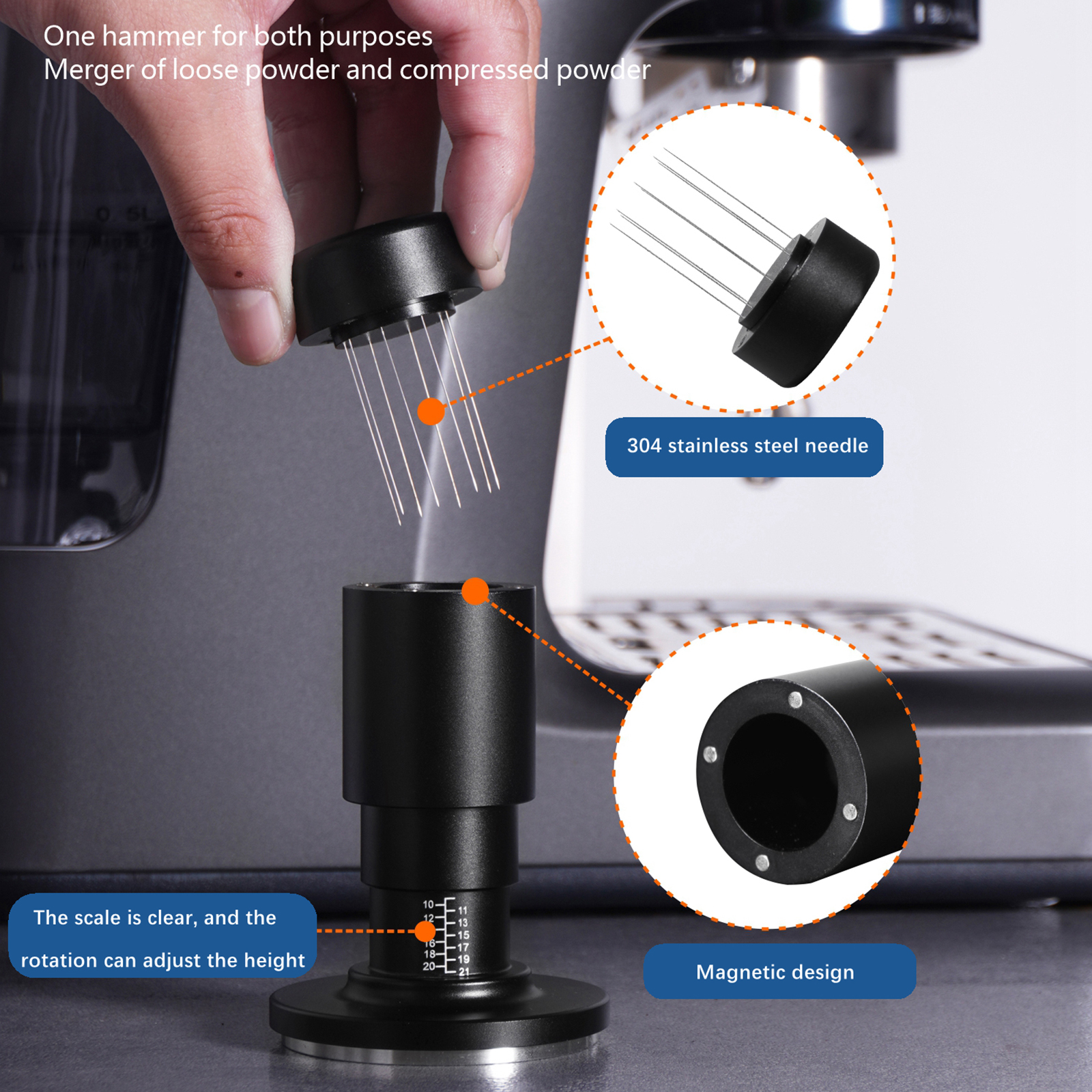 Coffee Distributor and Tamper  - Coffee Equipment Kit reseña y precio